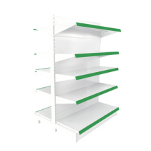 Best selling department store free standing shelving/Cosmetic shelf with lightbox/Corner Shelving